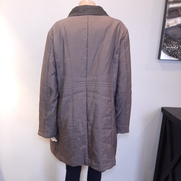 Novelti Winter Parka Coat Mid Length Insulated Puffer Womens Plus Size 1X Brown - Picture 6 of 15